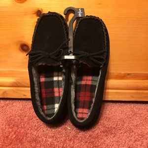Women’s Black Moccasin Slippers